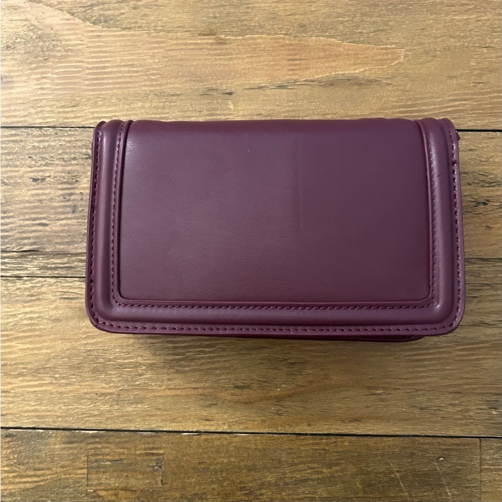 Badgley Mischka Collection Small Pleat
Crossbody Bag in Maroon - Picture 3 of 8
